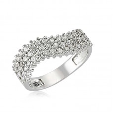 Gümüş Yarım Tur Bayan Yüzük