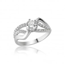 Gümüş Tek Taş Bayan Yüzük