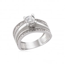 Gümüş Tek Taş Bayan Yüzük