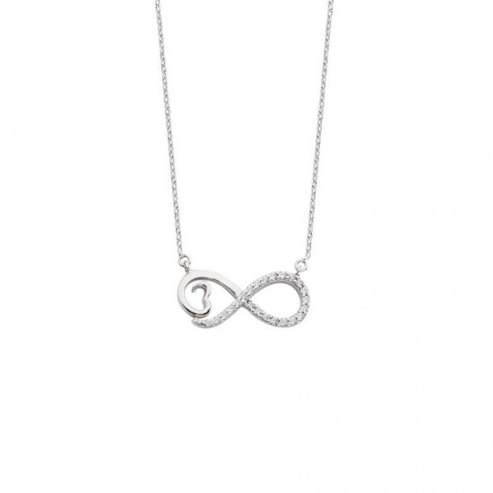 Sonsuzluk Kalpli Gümüş Kolye GMS1023 Sonsuzluk Kalpli Gümüş Kolye GMS1023
