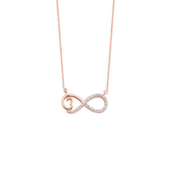 Sonsuzluk Kalpli Gümüş Kolye GMS1024 Sonsuzluk Kalpli Gümüş Kolye GMS1024