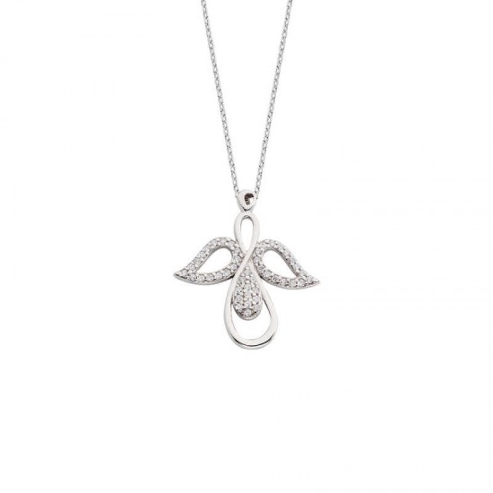Sonsuzluk Melek Gümüş Kolye  GMS1446