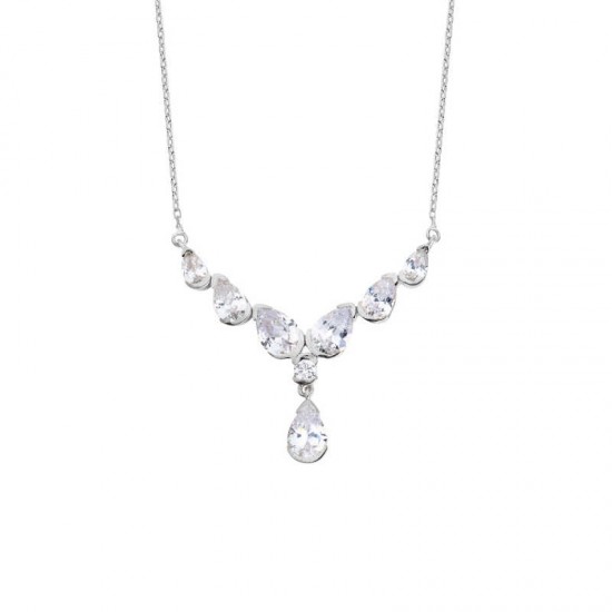 V Damla Gümüş Kolye GMS1384