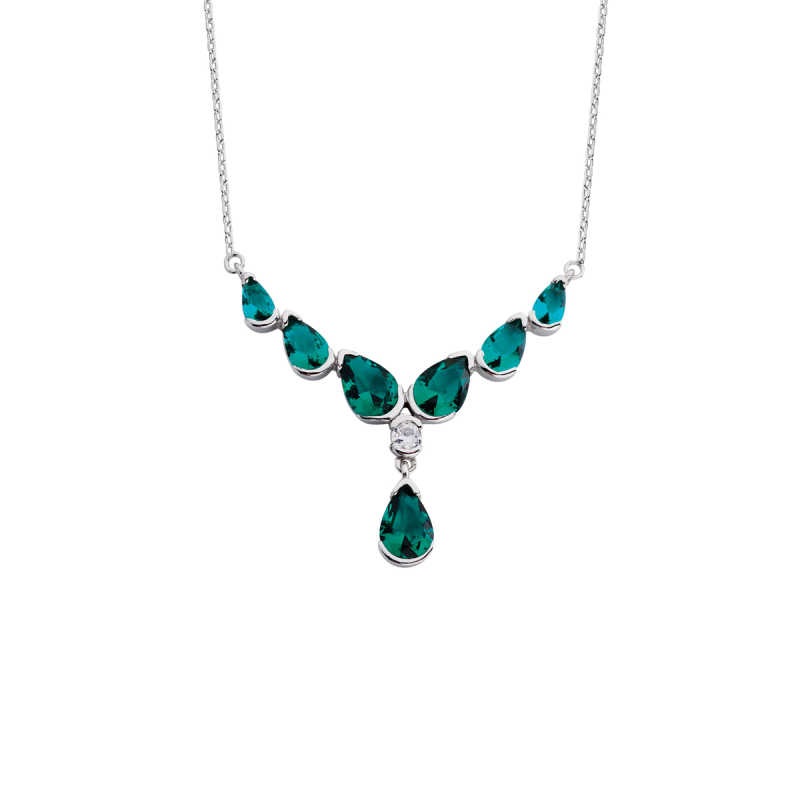 V Damla Gümüş Kolye GMS1386 V Damla Gümüş Kolye GMS1386