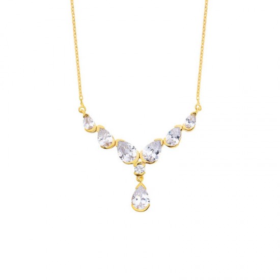 V Damla Gümüş Kolye GMS1388 V Damla Gümüş Kolye GMS1388