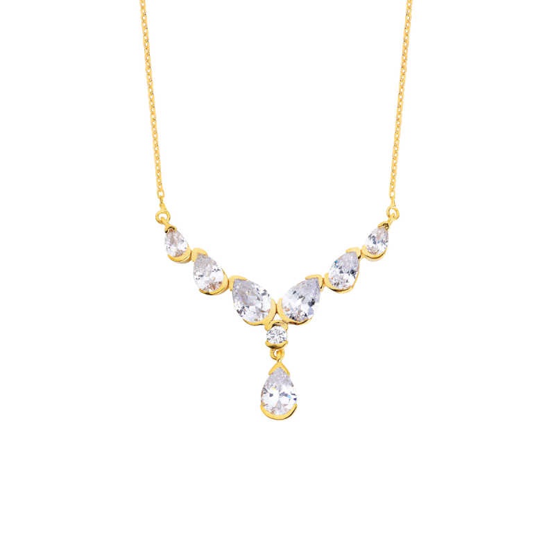 V Damla Gümüş Kolye GMS1388 V Damla Gümüş Kolye GMS1388