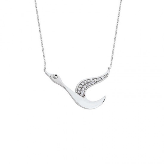 Turna Gümüş Kolye  GMS1389