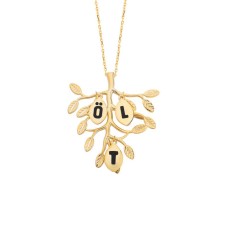 Sevgi Ağacı Aile Harfli Gümüş Kolye  GMS996