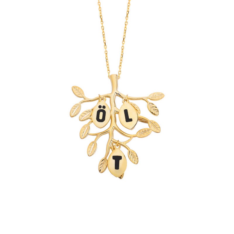 Sevgi Ağacı Aile Harfli Gümüş Kolye GMS996 Sevgi Ağacı Aile Harfli Gümüş Kolye GMS996