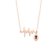 Nabız Harfli Gümüş Kolye  GMS1004