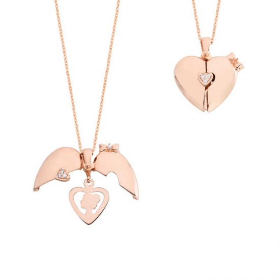 Canım Annem Kalpli Gümüş Kolye GMS1682