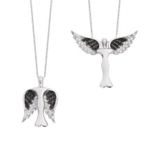 Melek Kanatlı Annem Gümüş Kolye  GMS1054