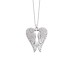 Kalp Motifli Melek Kanadı Gümüş Kolye GMS1708