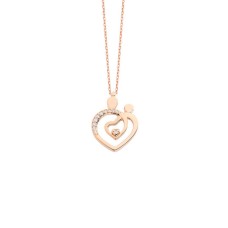 Kalpli Anne Çocuk Gümüş Kolye GMS1712