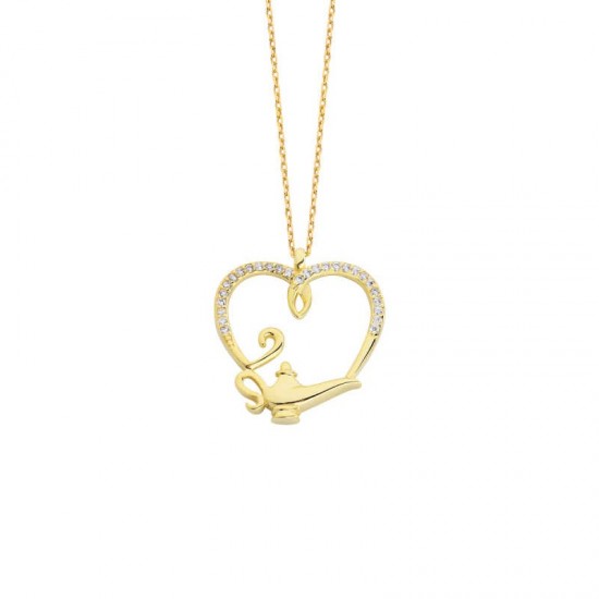 Kalpli Sihirli Lamba Gümüş Kolye  GMS1718