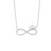 Sonsuzluk Tacı Gümüş Beyaz Kolye GMS1805