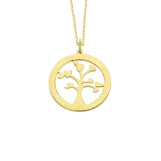 İsimli Hayat Ağacı Gümüş Kolye GMS1134