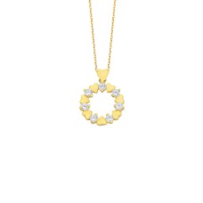 Zirkon Taşlı Minik Kalpler Gümüş Kolye GMS1181