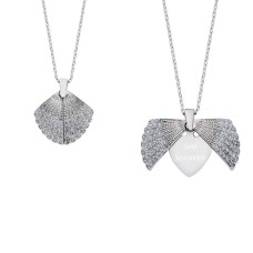 İstiridye Kabuğu Seni Seviyorum Gümüş Kolye GMS1075