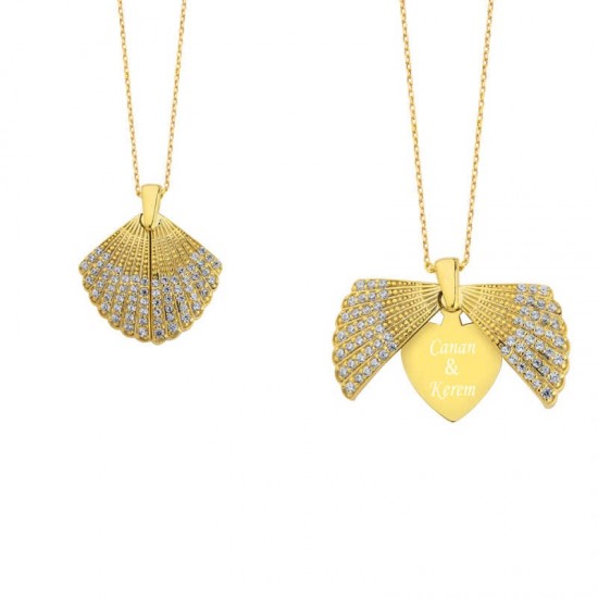 İstiridye Kabuğu İsimli Gümüş Kolye GMS1077