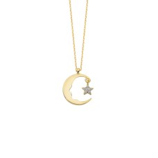 Atatürk Silüeti Ay Yıldız Gümüş Kolye GMS1196