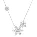 Üçlü Kar Tanesi Gümüş Beyaz Kolye GMS1866