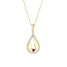 Anne Bebek Sarı Renk Gümüş Kolye GMS2016