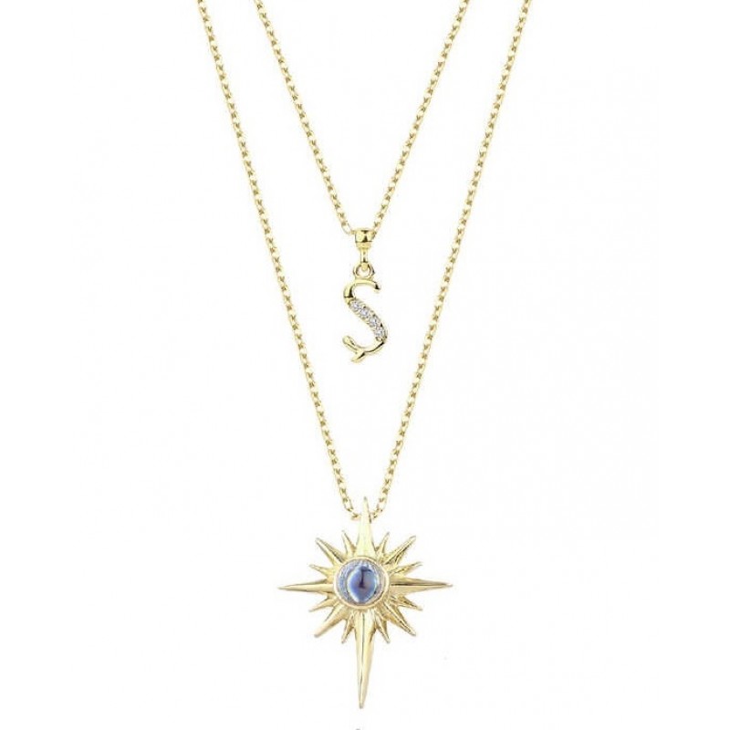 100 Dilde Seni Seviyorum Harfli Kutup Yıldızı Sarı Renk Gümüş Kolye GMS2062 100 Dilde Seni Seviyorum Harfli Kutup Yıldızı Sarı Renk Gümüş Kolye GMS2062