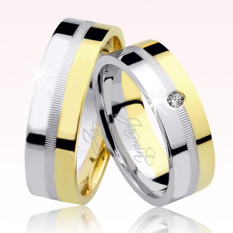 Sarı Beyaz Altın Alyans 2404-3