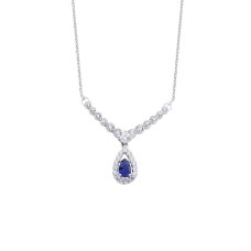 Damla Taşlı V Montür Gümüş Kolye GMS1200