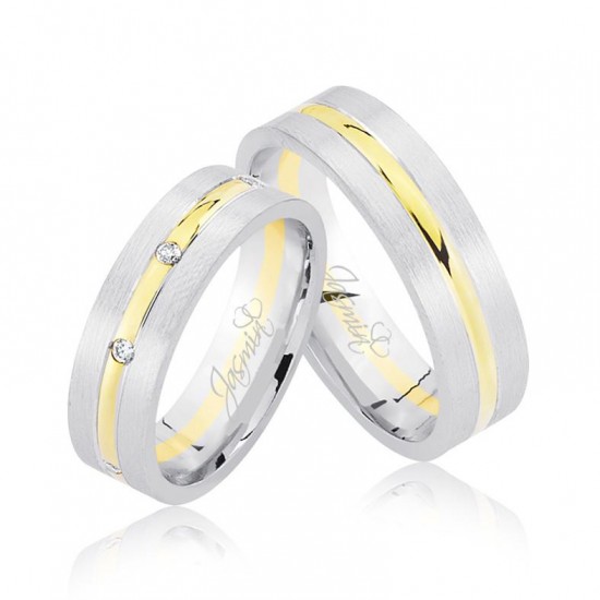 Sarı Beyaz Altın Alyans 2605-3