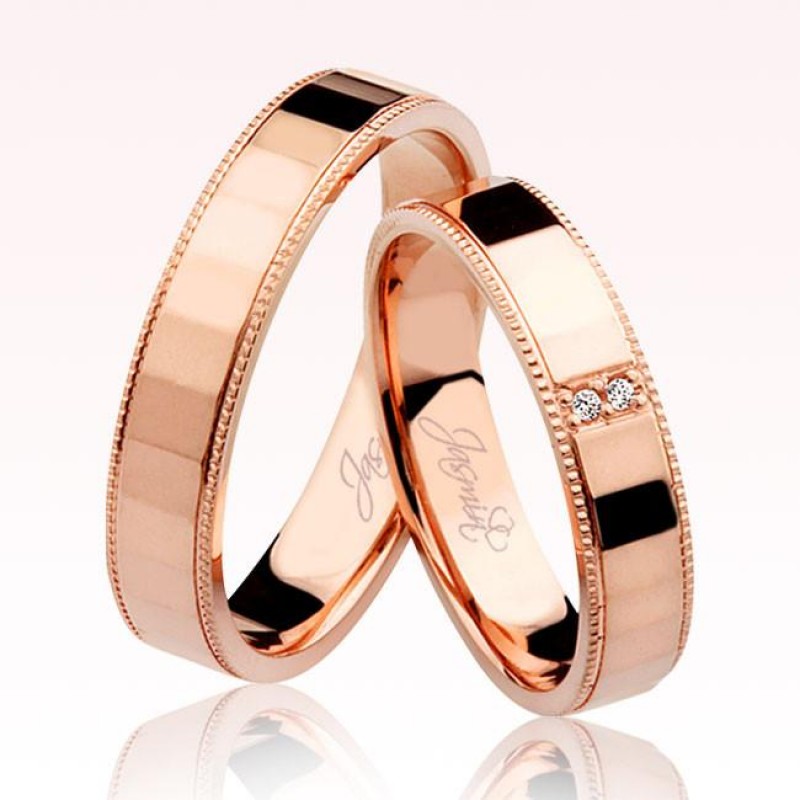 Rose Altın Alyans 2802-2