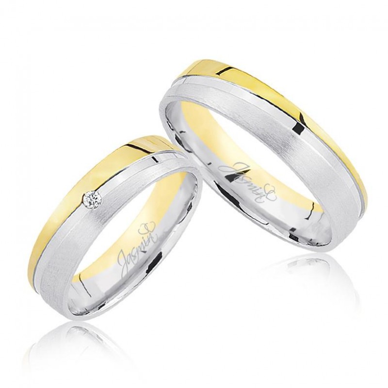 Sarı Beyaz Altın Alyans 2906-2