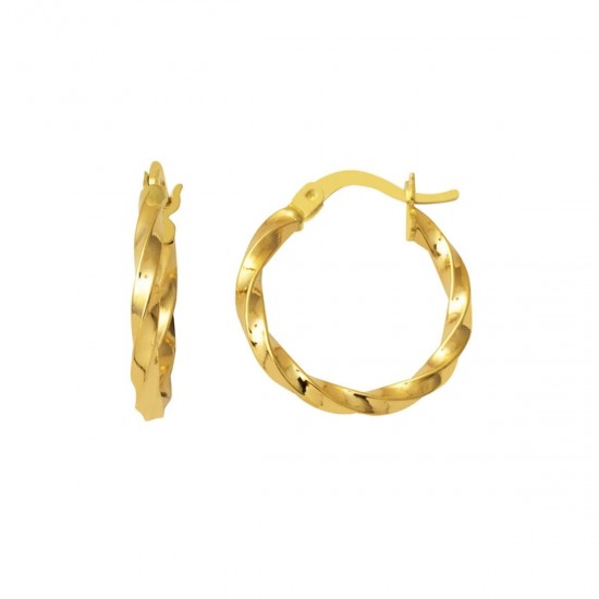 2 cm Çaplı Burgu Halka Küpe KP053 2 cm Çaplı Burgu Halka Küpe KP053