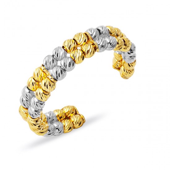 Ayarlanabilir Çift Sıra İki Renk Dorika Yüzük YZK449 Ayarlanabilir Çift Sıra İki Renk Dorika Yüzük YZK449