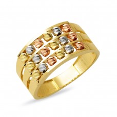 Üç Sıra Renkli Dorika Yüzük YZK457