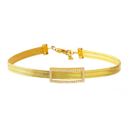 3 Sıra Taşlı 22 Ayar Trabzon Hasır Bileklik BLK6637 3 Sıra Taşlı 22 Ayar Trabzon Hasır Bileklik BLK6637