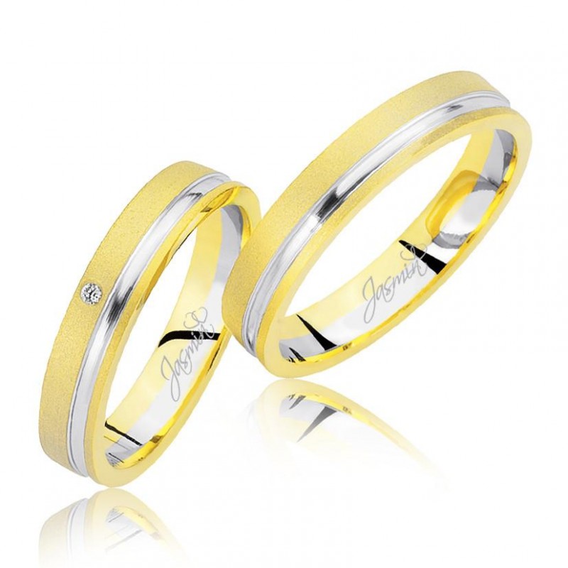 Sarı Beyaz Altın Alyans 3004-3