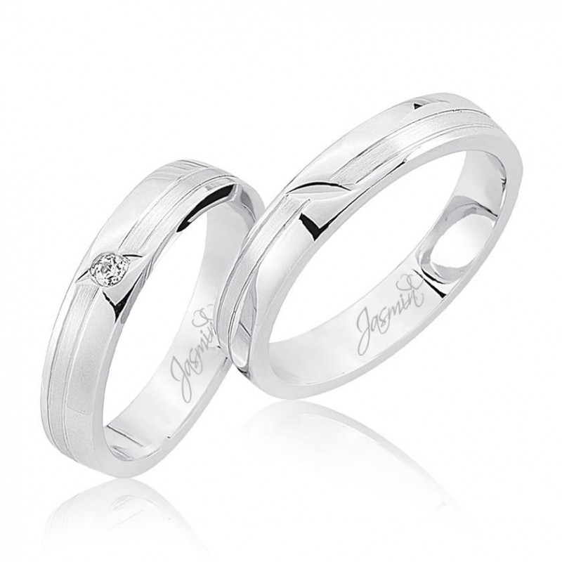 Beyaz Altın Alyans 3101-2 Beyaz Altın Alyans 3101-2