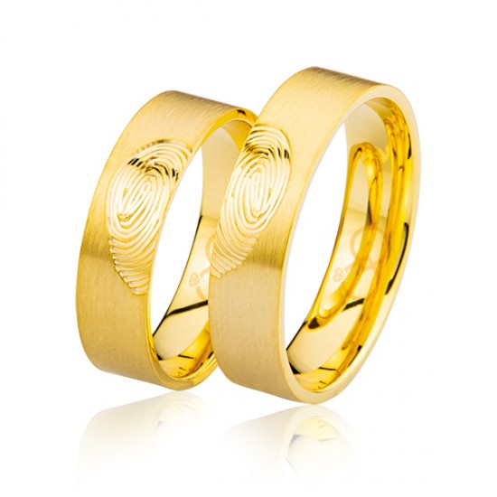 Sarı Altın Parmak İzi Alyans 3202-3