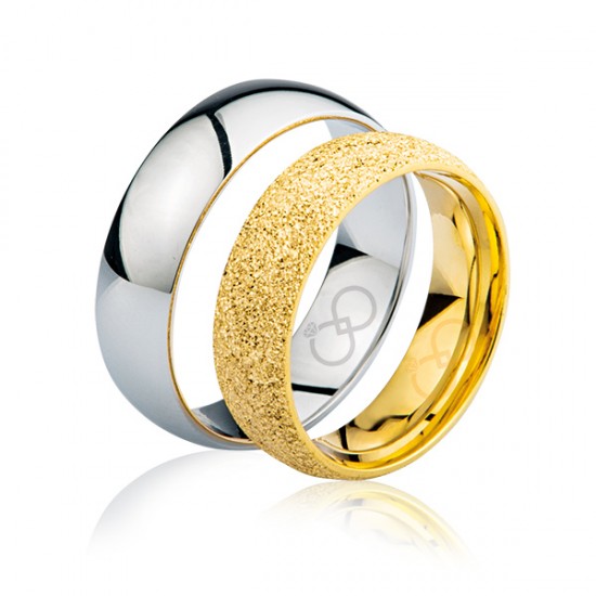 Sarı Beyaz Altın Alyans 3203-3