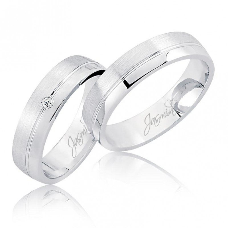 Beyaz Altın Alyans 3301-2 Beyaz Altın Alyans 3301-2