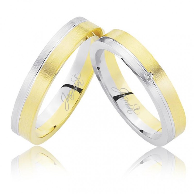 Sarı Beyaz Altın Alyans 3302-2