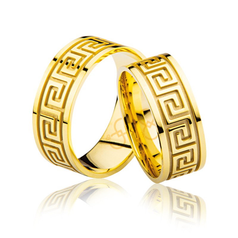 Sarı Labirentli Altın Alyans 3303-2