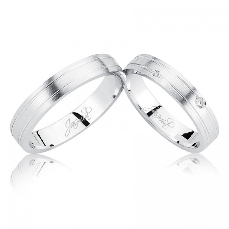 Beyaz Altın Alyans 3402-2 Beyaz Altın Alyans 3402-2