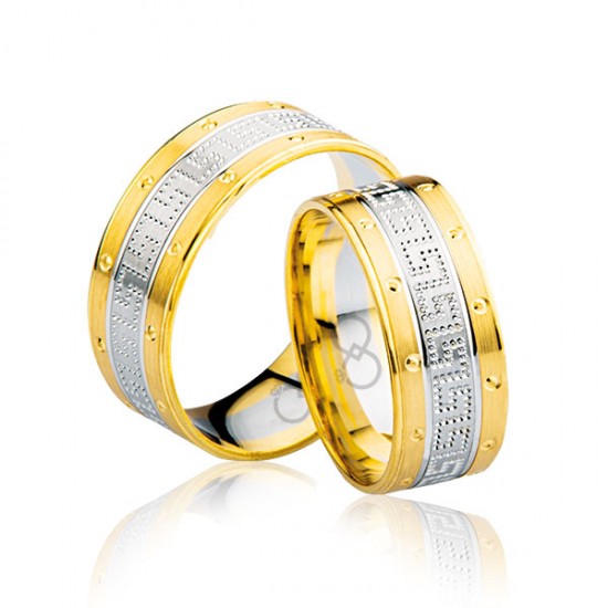 Sarı Beyaz Altın Alyans 3405-3