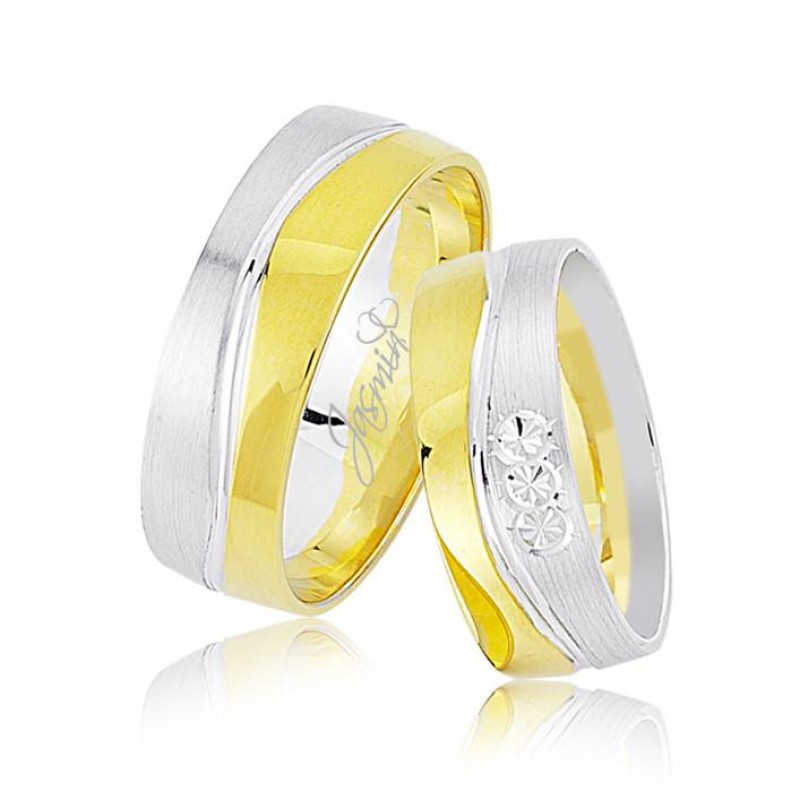 Sarı Beyaz Altın Alyans 3508