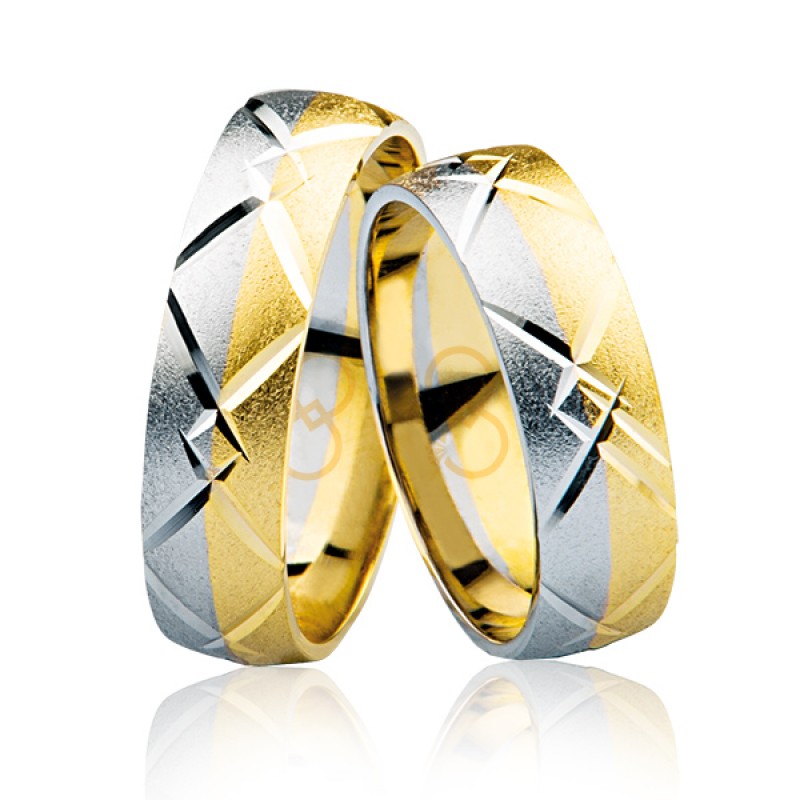 Sarı Beyaz Altın Alyans 3601-2