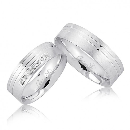 Beyaz Altın Alyans 3604-2