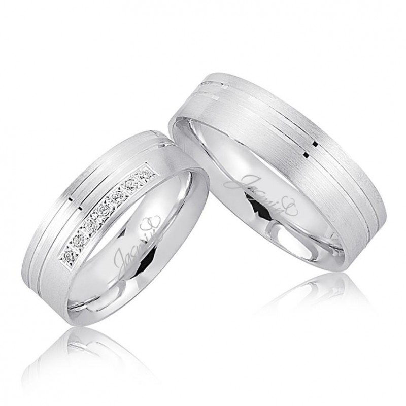 Beyaz Altın Alyans 3604-2 Beyaz Altın Alyans 3604-2